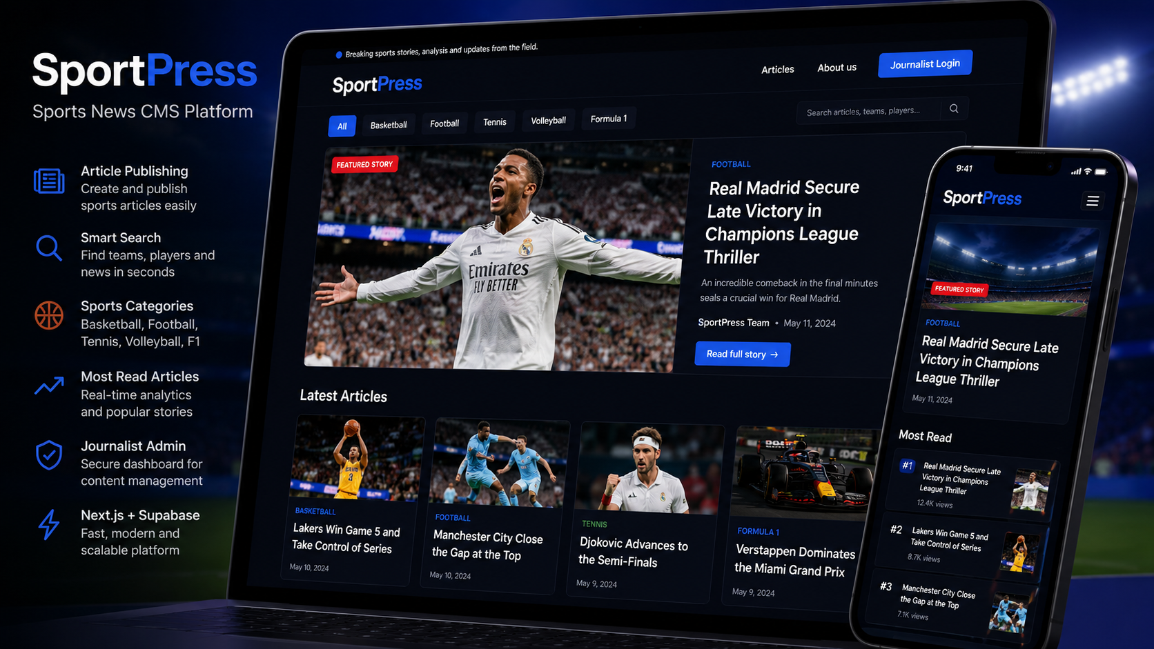 SportPress Sports News CMS